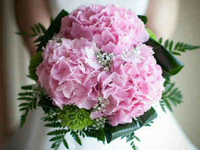 Bouquet sposa con Peonie, Rose Lilla 'Ocean Song' e Freesi…